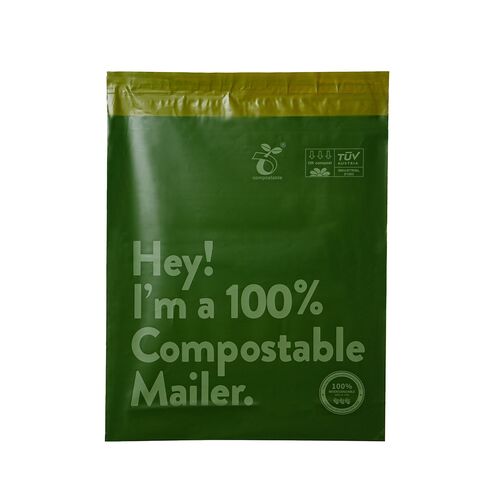 Compostable Mailer with smooth surface finish
