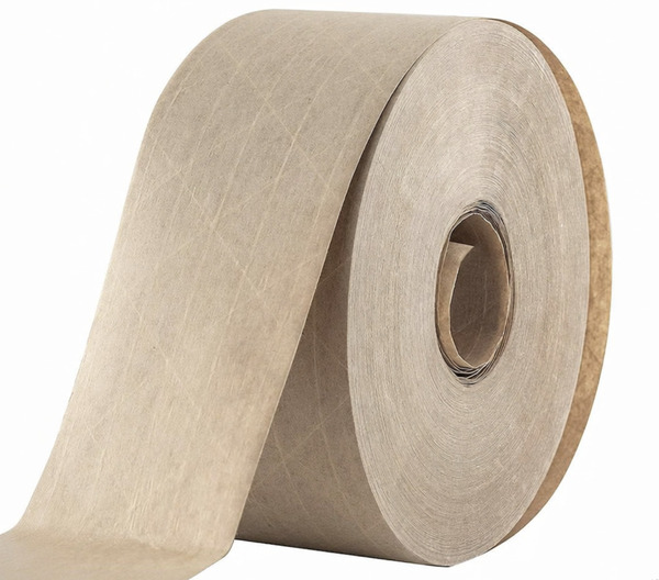 Water-activated tape texture close-up