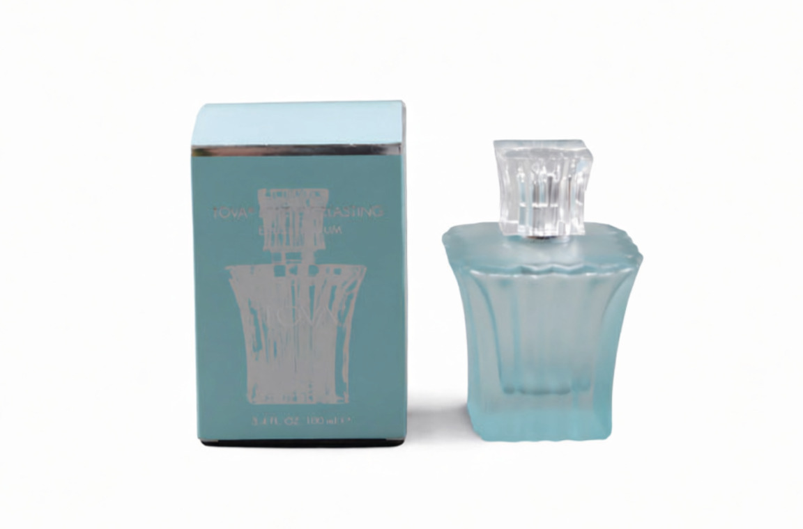 Luxury skincare packaging with matte finish and gold foil