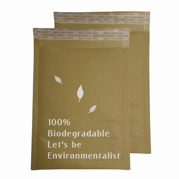 Recycled Kraft Mailer showing natural fiber texture