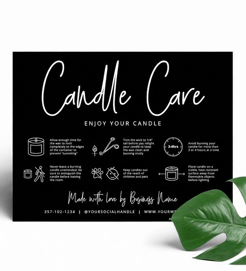 Product care guide insert