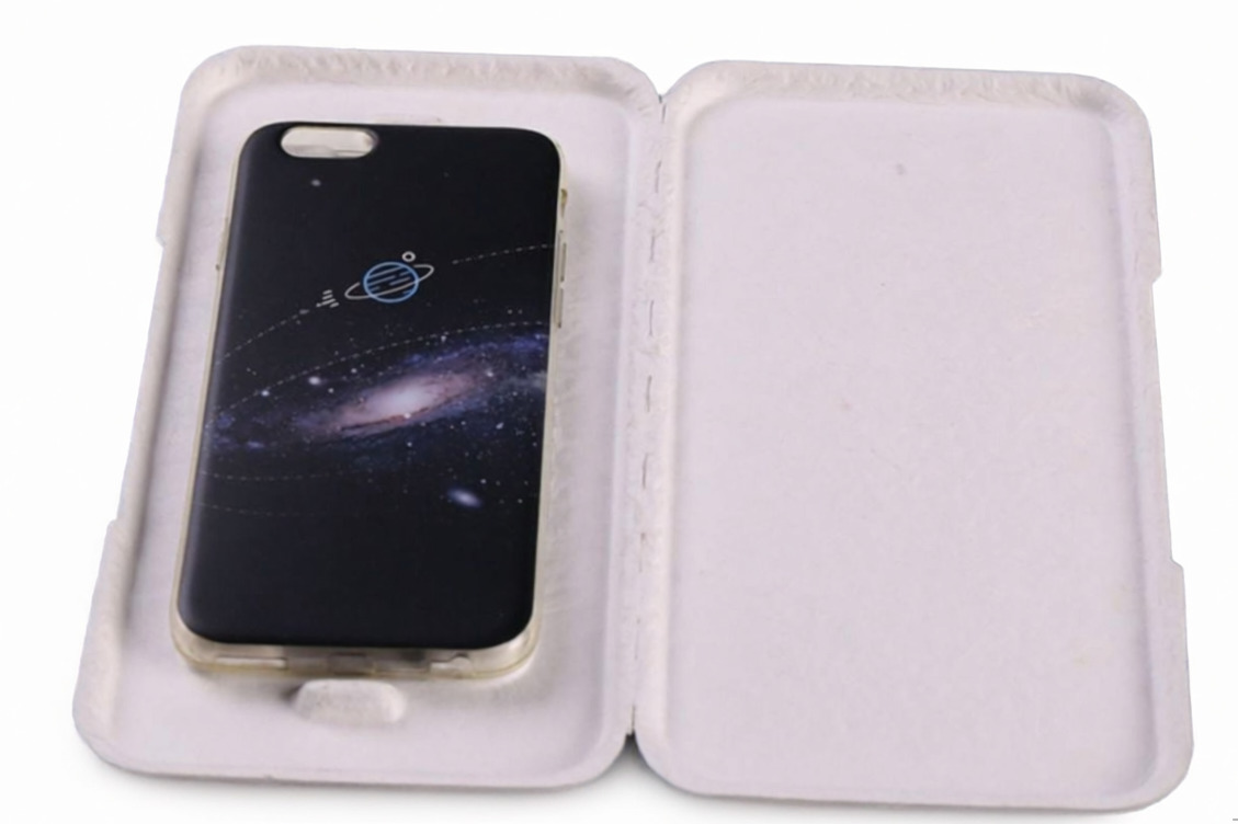 Smartphone in eco-friendly packaging