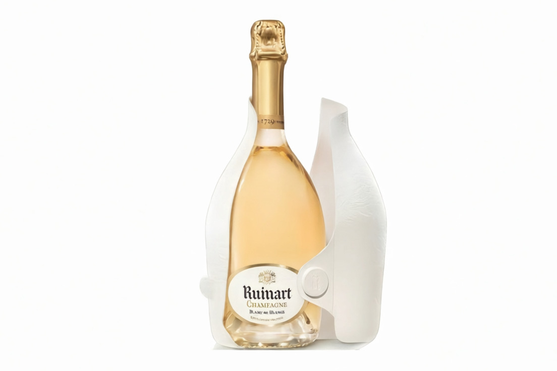 Wine bottles in molded pulp inserts