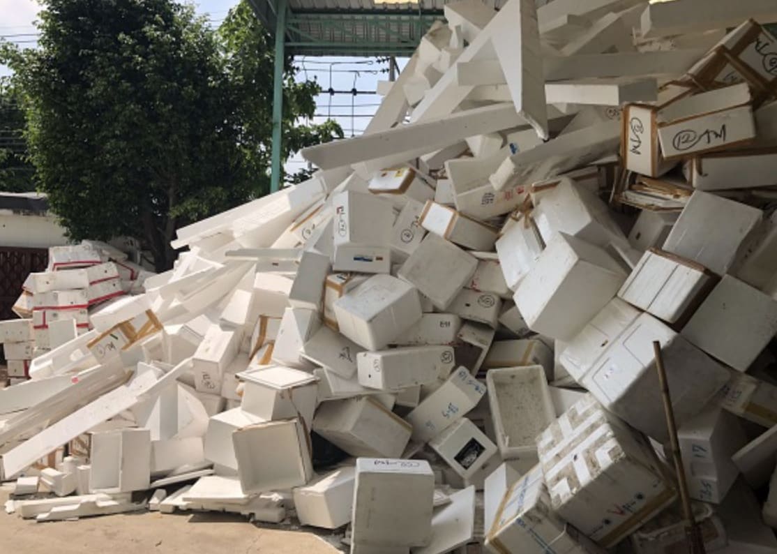 EPS foam waste and plastic packaging problems