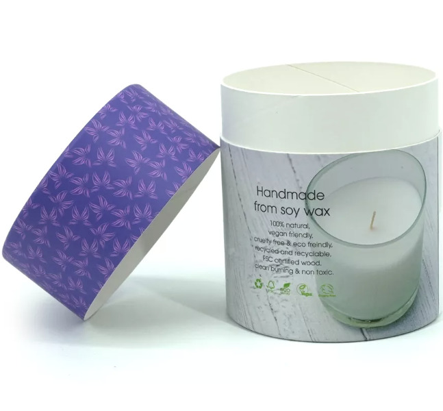 Three matching paper tubes for luxury candle gift set