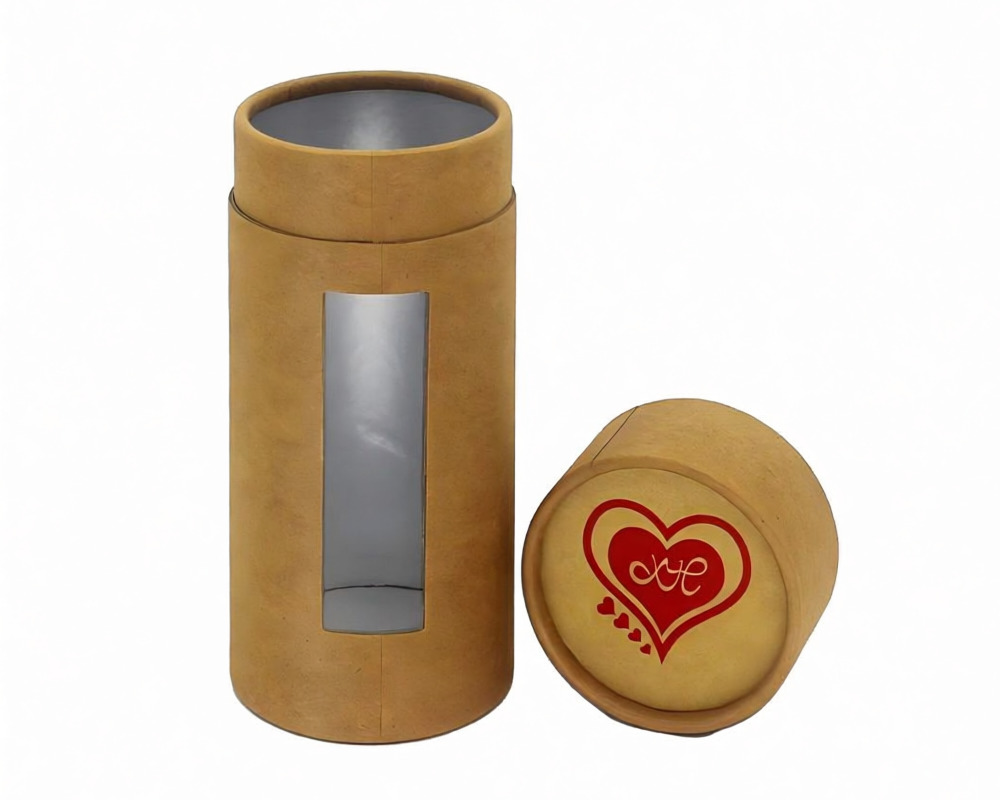 Hand opening paper tube containing loose-leaf tea