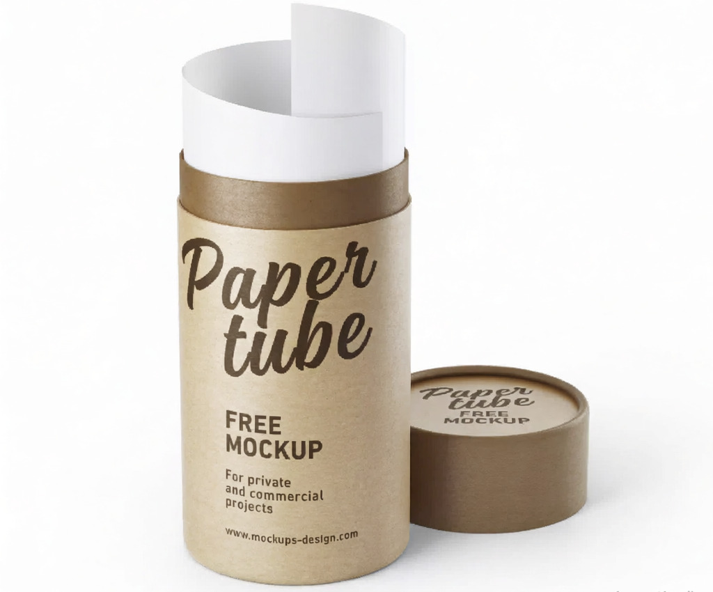 Rolled apparel item in custom branded paper tube