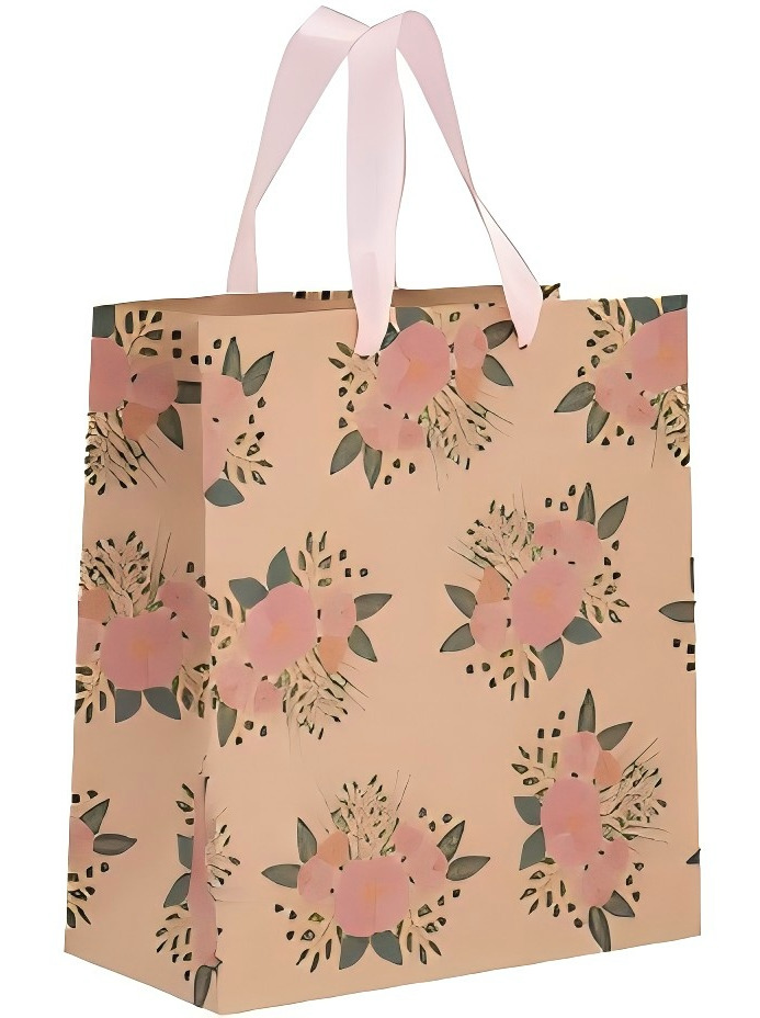 Luxury jewelry shopping bag with gold foil stamping