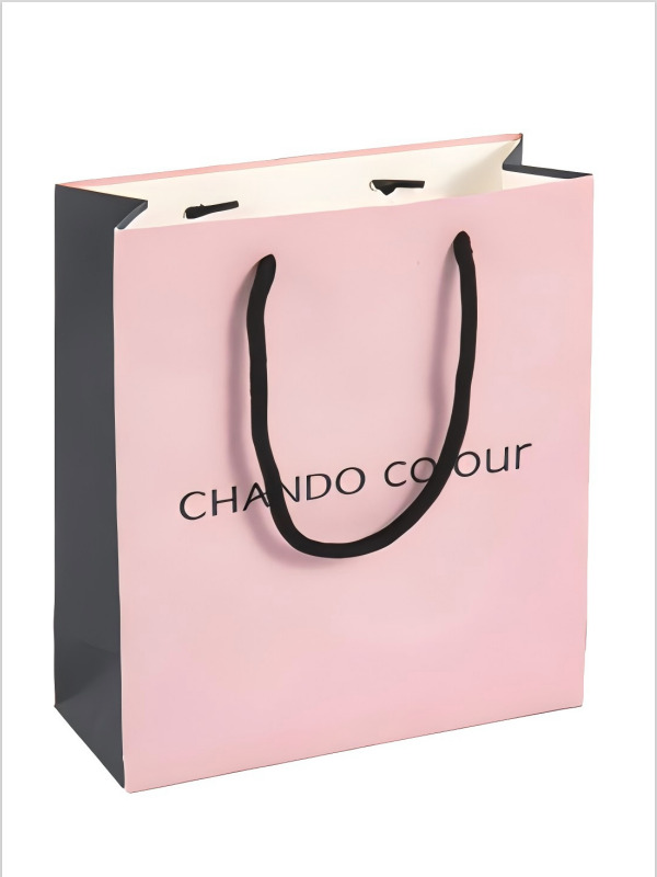 Beauty brand bag with embossed logo